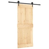 Cumpara ieftin Usa glisanta cu set de feronerie 85x210 cm, lemn masiv de pin