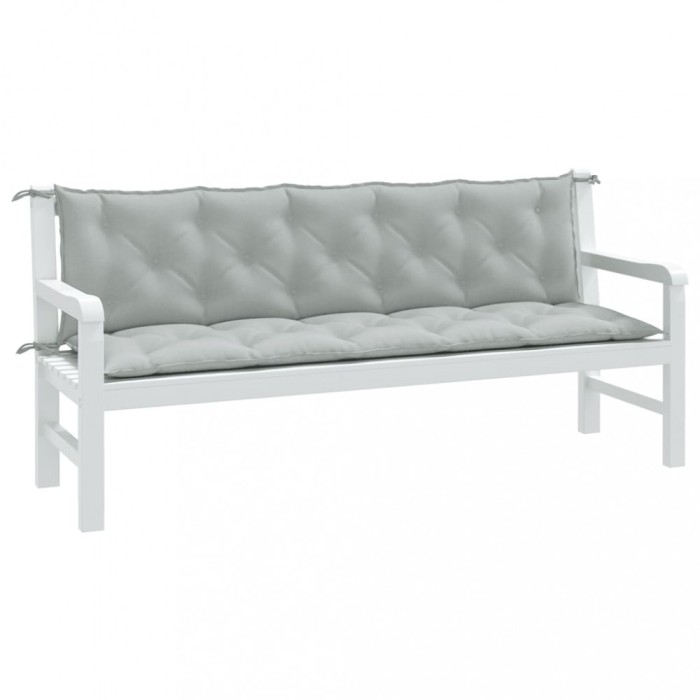 vidaXL Pernă bancă de grădină 2db melanj gri deschis 180x50x7cm textil