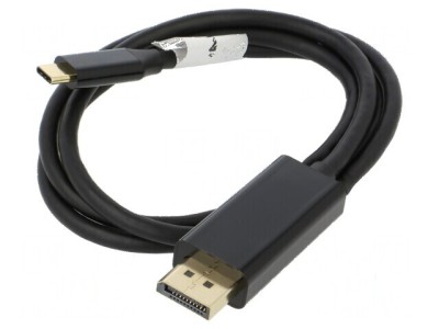 Cablu adaptor DisplayPort 1.2 la USB 3.2, 1m, negru, aurit Fire: Cu foto