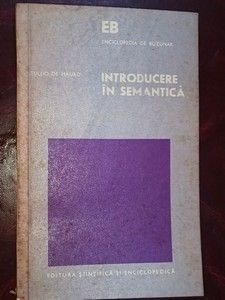 Introducere in semantica- Tullio De Mauro foto