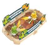 Joc de masa interactiv dino marbles pentru copii, flippy, 4 mingi, tabela scor, 40.7x27x14 cm, maro