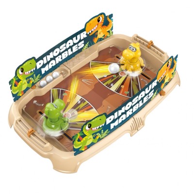 Joc de Masa Interactiv Dino Marbles pentru Copii, Flippy, 4 Mingi, Tabela Scor, 40.7x27x14 cm, Maro foto