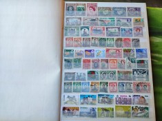 Clasor plin cu timbre (8 foi) (timbre vechi si noi)- Sarawak, Borneo de Nord, Rhodesia, Nigeria, Aden, Seychelles, Ascension, St Helena, Grecia, Egipt