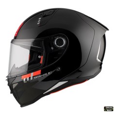 Casca integrala pentru scuter - motocicleta MT Revenge 2 S A1 negru lucios &ndash; omologare noua ECE 22.06 &ndash; tip viziera: MT-V-14B L (59/60cm)