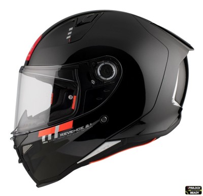 Casca integrala pentru scuter - motocicleta MT Revenge 2 S A1 negru lucios &amp;ndash; omologare noua ECE 22.06 &amp;ndash; tip viziera: MT-V-14B M (57/58cm) foto