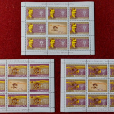 2006 " Centenarul zborului Traian Vuia " , LP 1712a -3x minicoli 8+1 vigneta,MNH