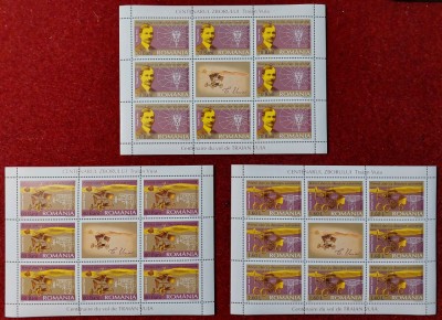 ✅2006 &amp;quot; Centenarul zborului Traian Vuia &amp;quot;, LP 1712a -3x minicoli 8+1 vigneta,MNH foto