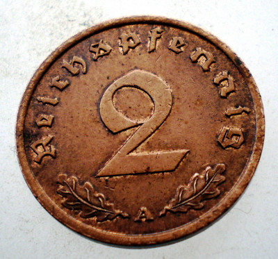 7.452 GERMANIA 2 REICHSPFENNIG 1937 A XF/AUNC foto