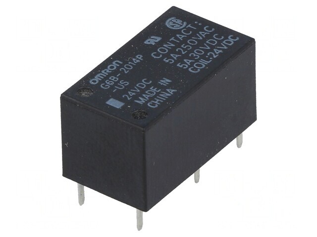 Releu electromagnetic 24VDC 5A DPST-NC