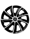 Cumpara ieftin Set 4 Capace Roti Autohelix MSA&reg; potrivite jantelor de 16 inch, pentru Mercedes, model Stig Extra Black &amp; White