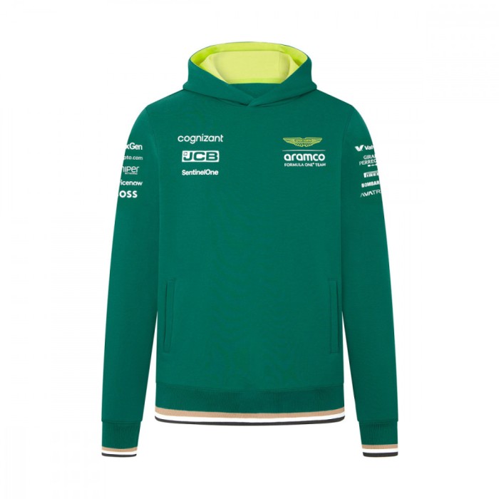 Aston Martin hanorac de bărbați cu glugă green F1 Team 2024 - XXL