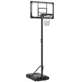 SPORTNOW Cos pentru baschet cu inaltime reglabila, 182-213 cm, Negru