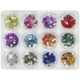 Cumpara ieftin Kit mixt nail art, 12 buc - flori 5g