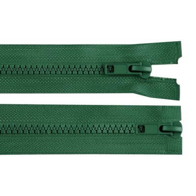 Fermoar plastic detasabil Crisalida, 2 cursoare, lungime 70 cm, Verde brad foto