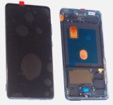 Display ecran cu Touchscreen si Rama compatibil cu Samsung S20 FE, G780, Original Change Glass, Negru