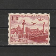 Posta Aeriana - Podul Alexandru al III-lea și Petit Palais Sc. C28 (Scott) Franta 1949