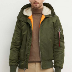 Alpha Industries geacă MA-1 Hooded bărbați, culoarea verde, de iarnă 158104.257-green