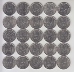 ROMANIA - LOT 100 LEI 1994 - 25 MONEDE , L17.11