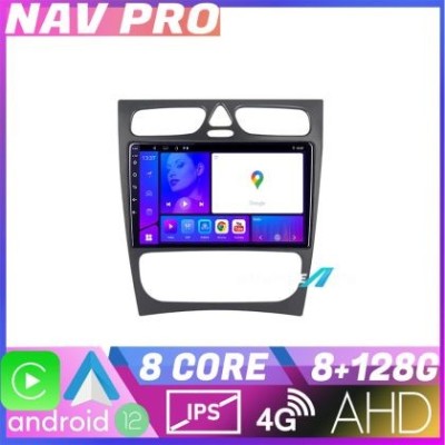 Navigatie Mercedes C W203 2000 2004 KIT clk EDOTEC-LITE Android Ecran 720P Octa Core 8 128 Carplay CarStore Technology foto