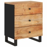Cumpara ieftin Noptiera, 50x33x62 cm, lemn masiv acacia si lemn prelucrat