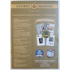 REVISTA &#039; CUVANT MASONIC &#039; ANUL X, NUMARUL 1, 2015, TEXT IN LIMBA ROMANA