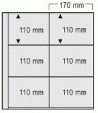 Folii Carti Postale pentru Album de Lux cu buzunare de 110 x 170 mm Transparent