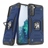 Wozinsky Ring Armor Husă Kickstand Tough Rugged Husă Pentru Samsung Galaxy S21+ 5G (S21 Plus 5G) Albastru 9111201936294