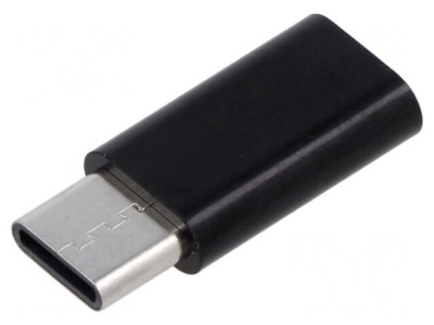 Adaptor USB 3.1 Micro USB B și USB C Negru foto