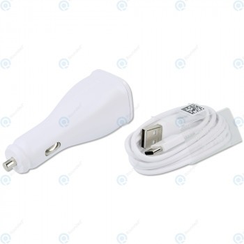 &amp;Icirc;ncărcător auto Samsung Dual 12-30V 2000mAh EP-LN920BW incl. Cablu de date tip C EP-DN930CWE alb foto