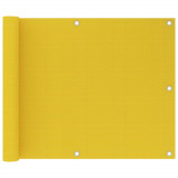 VidaXL Paravan pentru balcon, galben, 75 x 600 cm, HDPE