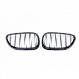 Grile Centrale, Duble Pentru BMW &ETH; 90, &ETH; 91, 08-11 Facelift, Lucios, Negru