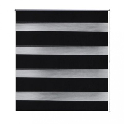 Jaluzea tip zebra, 100 x 175 cm, negru foto