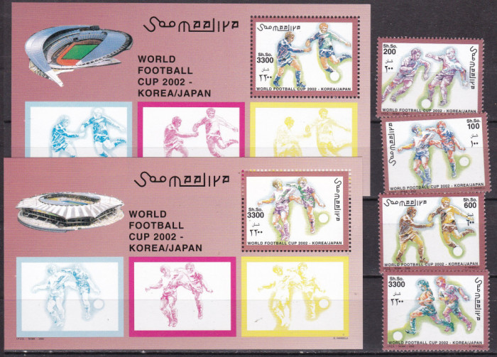 Somalia 2002 sport fotbal MI 927-930 + bl.86,87 MNH
