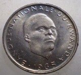 J.362 RUANDA RWANDA 1 FRANC 1965 XF/AUNC, Africa, Cupru-Nichel