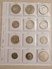 Set 10 folii pentru monede in cartonase adezive/autoadezive, 12 spatii foto