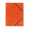 Dosar Plic A4 Carton Herlitz ColorSpan, Portocaliu, 3 Clape, Elastic - Ideal Arhivare