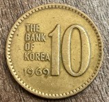 C50 - Moneda foarte veche - Coreea de Sud - 10 won - 1969