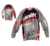 Tricou (bluza) cross-enduro pentru scuter - motocicleta Unik Racing model MX01 culoare: negru/rosu &ndash; marime XS