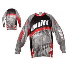 Tricou (bluza) cross-enduro pentru scuter - motocicleta Unik Racing model MX01 culoare: negru/rosu &ndash; marime XS