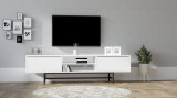 Comoda Tv Tauber - White, Alb, 180 x 50 x 40 cm