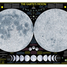 National Geographic: Earth's Moon Wall Map (42.5 X 28.5 Inches)