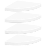 Cumpara ieftin Rafturi coltar de perete, 4 buc., alb, 35 x 35 x 3,8 cm, MDF