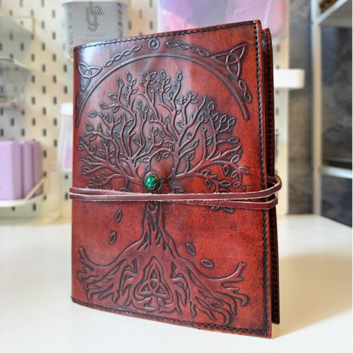 Agenda Jurnal din piele cu copacul vietii si snur