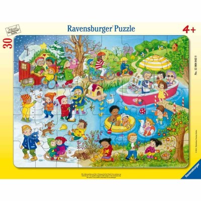 Ravensburger - Puzzle tip rama lacul in cele 4 anotimpuri 30 piese foto