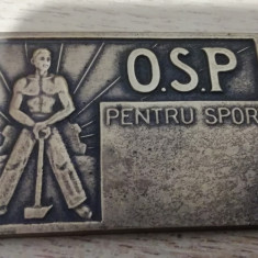 QW1 80 - Medalie - tematica sport - comunism - OSP - Pentru sport