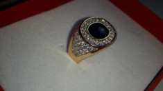 Inel Anebris Glamour Black Brilliant,dublu placat aur 18K foto