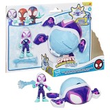 SPIDEY SI PRIETENII LUI UIMITORI MARVEL SET FIGURINA 7.6CM SI SUBMARINUL TESTOASA FANTOMA