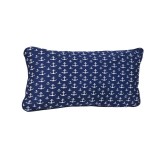 Perna decorativa, 50x30 cm, Ancora/Pesti, Albastru, Poliester, ATU-0802917, Oem