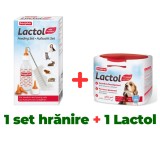 Set de hranire Lactol Beaphar + Lapte praf catei 250 gr