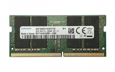 Memorie Laptop Samsung DDR4 300Mhz 32GB, M471A4G43AB1-CWE, 2Rx8 PC4-3200AA, CL22, NON-ECC, Unbuffered, 260-Pin SoDimm 1.2V foto